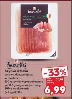 Kaufland Szynka włoska prosciutto K-classic favourites oferta