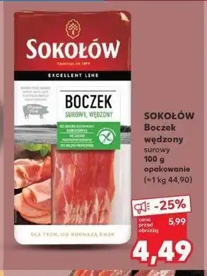 Kaufland Boczek surowy wędzony Sokołów oferta