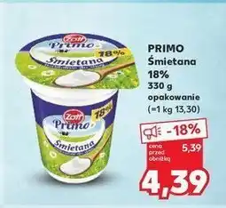 Kaufland Śmietana 18% Zott primo oferta