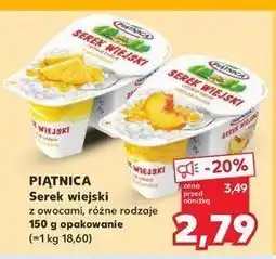 Kaufland Serek wiejski z brzoskwiniami Piątnica serek wiejski oferta