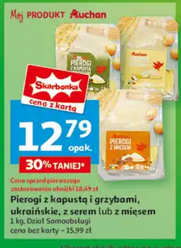 Auchan Pierogi z serem Auchan różnorodne (logo czerwone) oferta