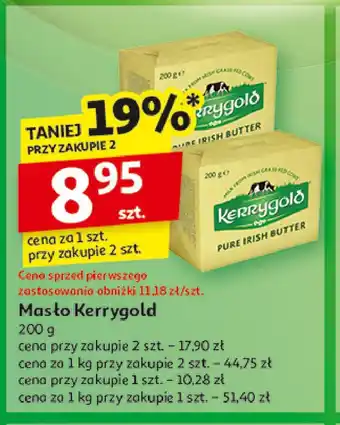 Auchan Masło zwykłe Kerrygold masło irlandzkie oferta