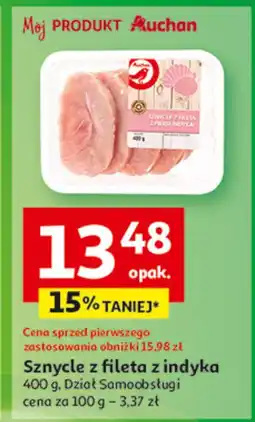 Auchan Sznycel z fileta z piersi indyka Auchan oferta