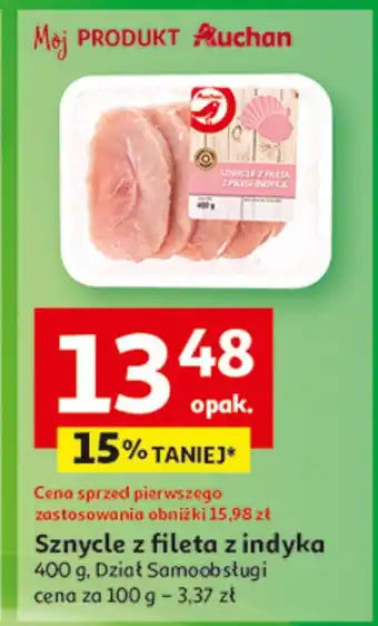 Auchan Sznycel z fileta z piersi indyka Auchan oferta