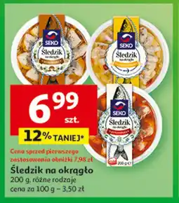 Auchan Śledzik na okrągło w oleju wiejskim Seko oferta