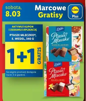 Lidl Czekoladki czekoladowe E. Wedel Ptasie Mleczko oferta