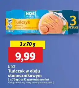 Lidl Tuńczyk w oleju słonecznikowym Nixe oferta