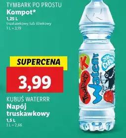 Lidl Woda truskawkowa Kubuś Waterrr oferta
