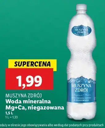 Lidl Woda niegazowana Muszyna Zdrój oferta