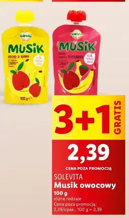 Lidl Musik jabłko-banan-truskawka Solevita oferta