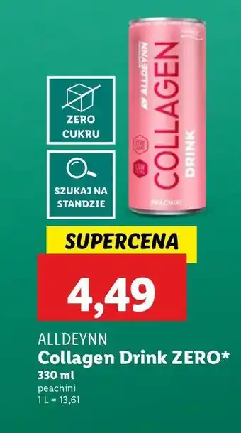 Lidl Napój collagen peachini Alldeynn oferta