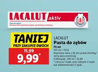 Lidl Pasta do zębów Lacalut Aktiv oferta