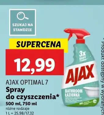 Lidl Spray do czyszczenia łazienki Ajax Bathroom oferta