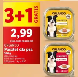 Lidl Pasztet dla psa z kurczakiem Orlando oferta