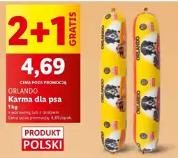 Lidl Kiełbasa dla psa z wołowina Orlando oferta