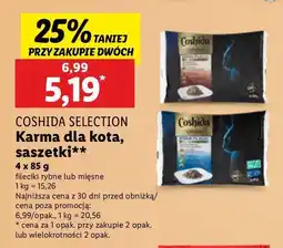 Lidl Karma dla kota wołowina Coshida Selection oferta