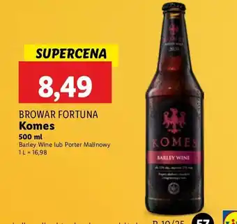 Lidl Piwo Komes Porter Malinowy oferta