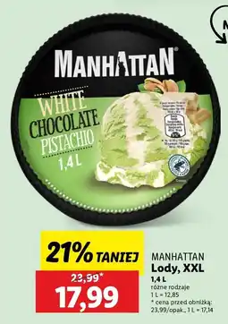 Lidl Lody white chocolate & pistachio Manhattan (Nestle) oferta