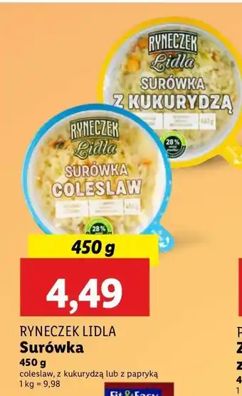 Lidl Surówka z kukurydzą Ryneczek Lidla oferta