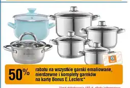 E.Leclerc Komplet garnków nierdzewnych oferta