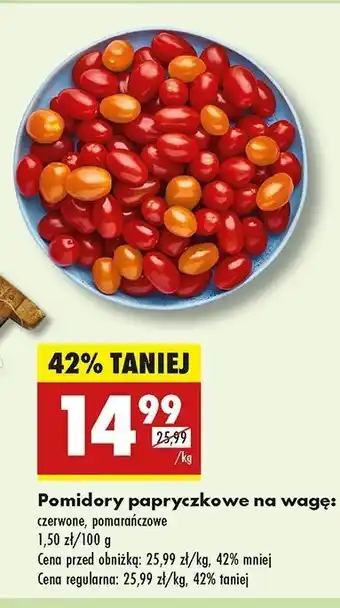 Biedronka Pomidory papryczkowe pomarańczowe oferta