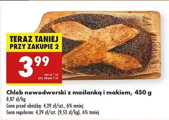 Biedronka Chleb nowodworski z maślanką i makiem oferta