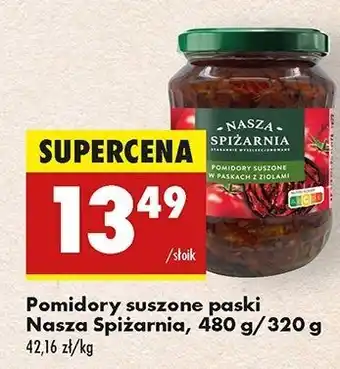 Biedronka Pomidory suszone w paskach z ziołami Nasza Spiżarnia oferta