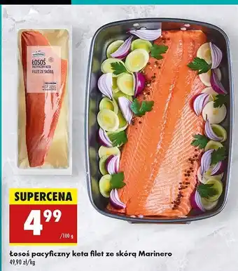 Biedronka Łosoś pacyficzny filet ze skórą Marinero oferta