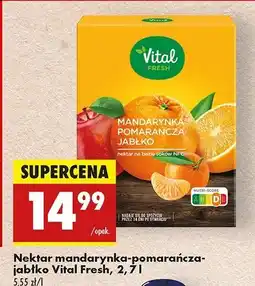 Biedronka Nektar mandarynka-pomarańcza-jabłko Vital Fresh oferta