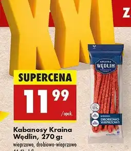 Biedronka Kabanosy drobiowo-wieprzowe Kraina Wędlin oferta