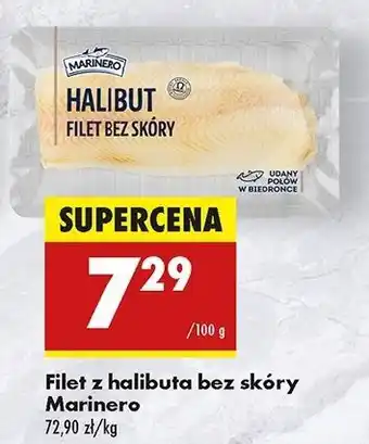 Biedronka Halibut filet bez skóry Marinero oferta