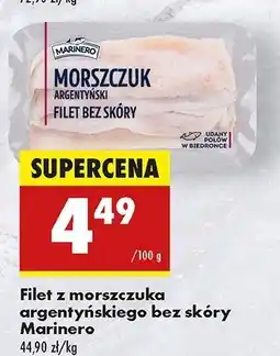 Biedronka Morszczuk argentyński filet bez skóry Marinero oferta