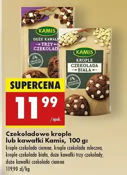 Biedronka Duże kawałki czekolada ciemna Kamis oferta