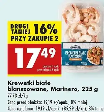 Biedronka Krewetki białe blanszowane Marinero oferta