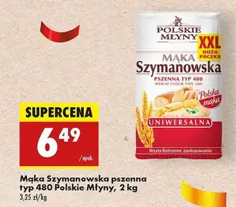 Biedronka Mąka szymanowska uniwersalna pszenna typ 480 Polskie Młyny oferta