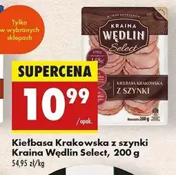 Biedronka Kiełbasa krakowska z szynki Kraina Wędlin Select oferta