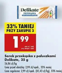 Biedronka Przekąska: serek+paluszki Delikate oferta