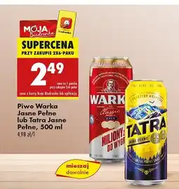 Biedronka Piwo Tatra Jasne Pełne oferta