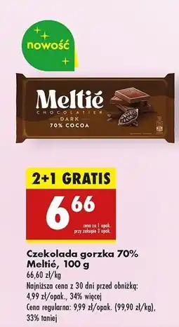 Biedronka Czekolada gorzka 70% Meltie oferta