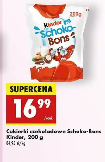 Biedronka Cukierki czekoladowe Kinder Schoko-Bons oferta