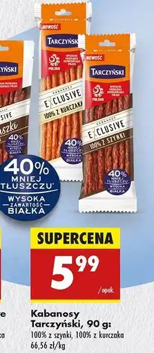 Biedronka Kabanosy z szynki Tarczyński Exclusive oferta