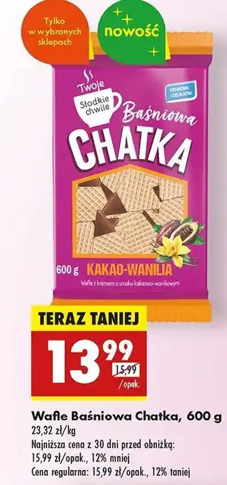 Biedronka Wafle baśniowa chatka kakao-wanilia Twoje Słodkie Chwile oferta