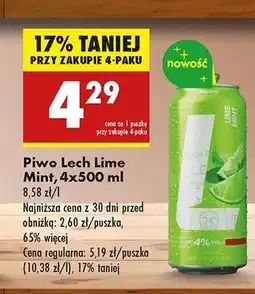 Biedronka Piwo Lech Lime Mint oferta