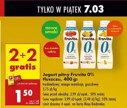 Biedronka Jogurt 0 % gruszka Fruvita oferta