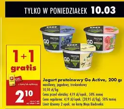 Biedronka Jogurt proteinowy jagodowy Go Active oferta