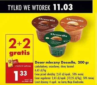 Biedronka Pudding o samku słonego karmelu Dessella oferta