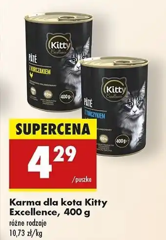 Biedronka Karma dla kota z tuńczykiem Kitty Excellence oferta