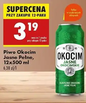 Biedronka Piwo Okocim Jasne Okocimskie oferta