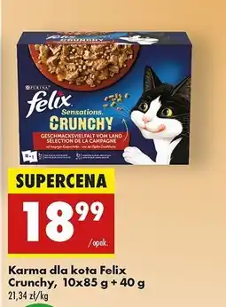 Biedronka Karma dla kota wybór dań mięsnych Purina Felix Sensations Crunchy oferta