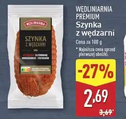 ALDI Szynka z wędzarni Wędliniarnia Premium oferta